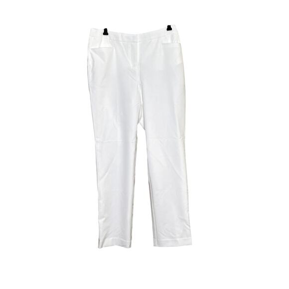 I.N.C. womens size 10 pants white straight leg mid-rise zip fly closure - Picture 1 of 11